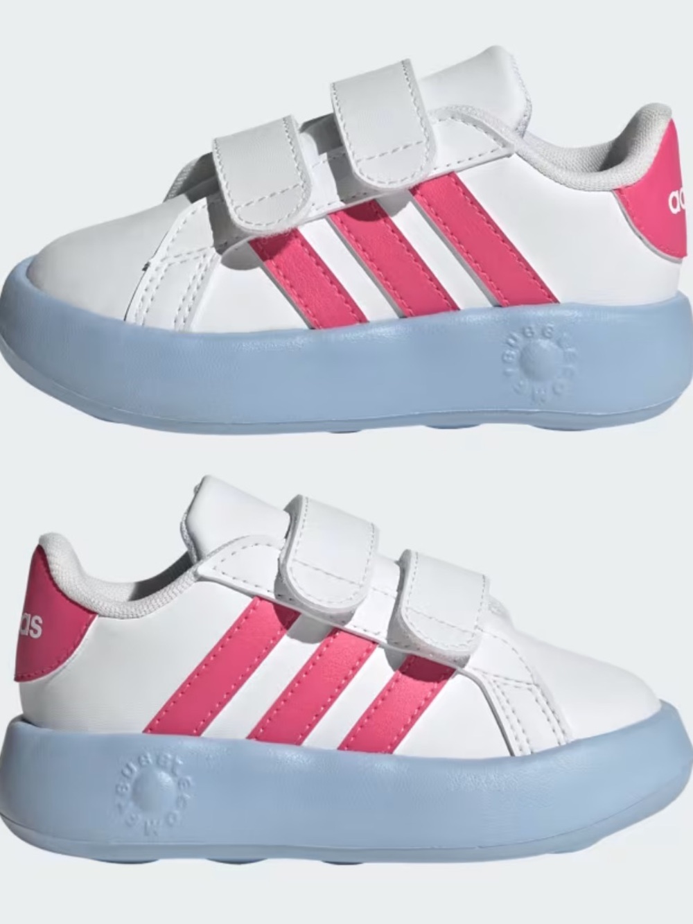Adidas Little Girls Grand Court Bubble 2.0 Pink Athletic Shoes Size 9 Sneakers